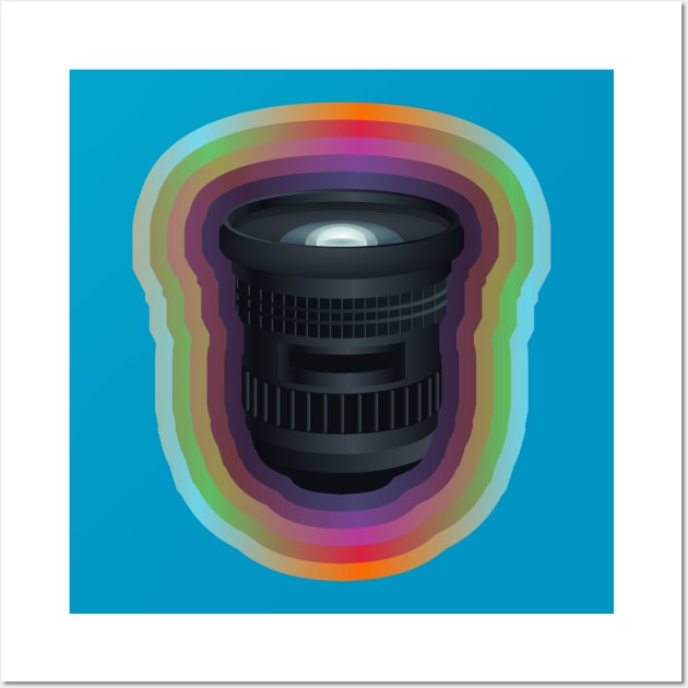 Camera Lens with Gradient Border Wall Art by PCB1981